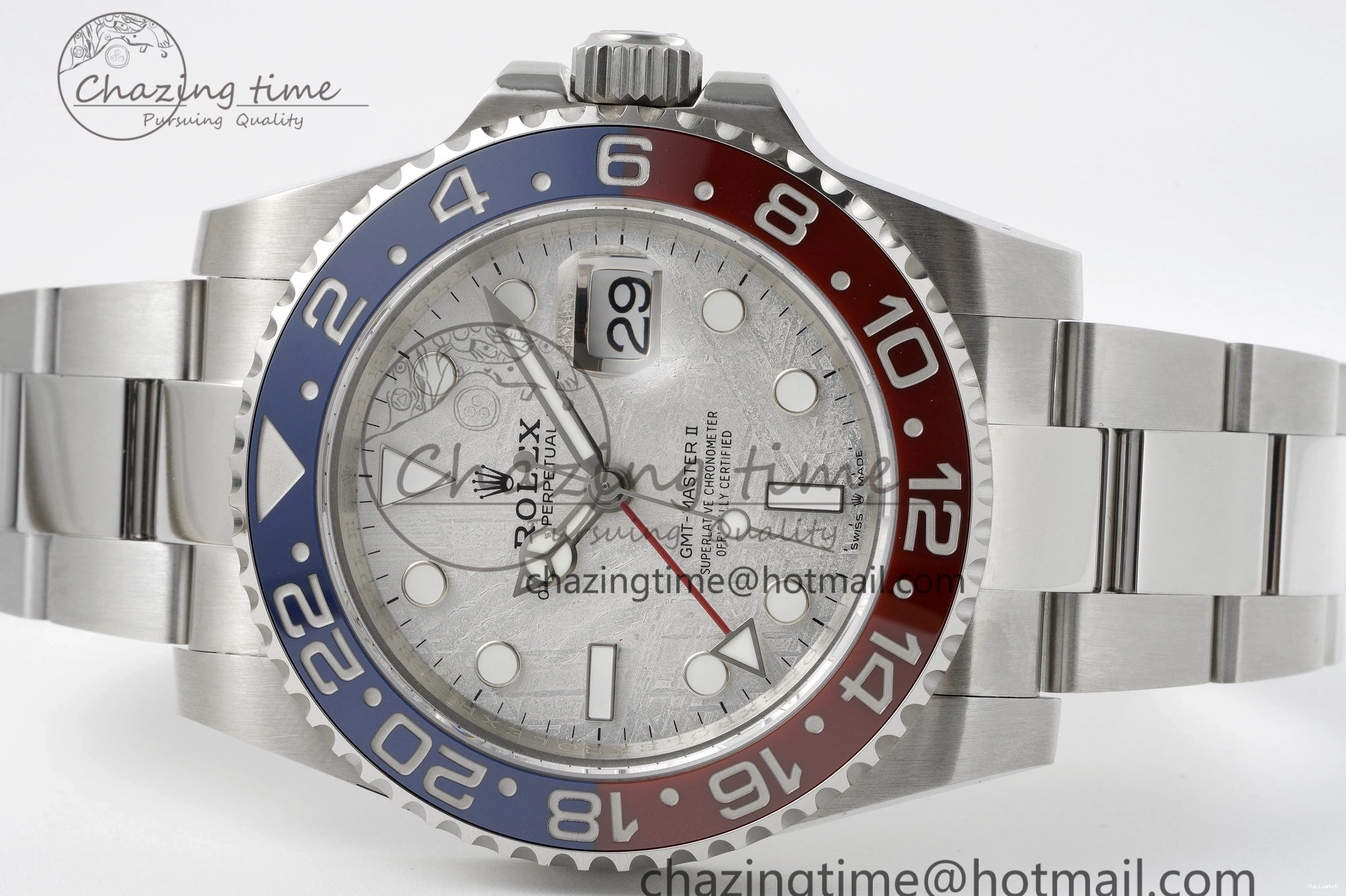 Edition 1:1 BLRO CHS Best GMT II SS 904L on Bracelet JDF 126719 Meteorite Master VR3285 0429